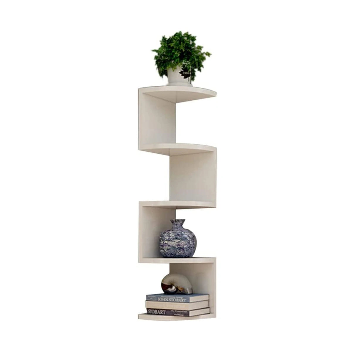 Wall Mounted Corner Storage Rack Classic Corner Wall Rack 5 Layers Semi-circular Partitions for Bookshelf Storage Decoration