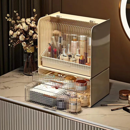 Cosmetics Storage Box Dresser Skin Care Products Shelf Lipstick Makeup Brush Desktop Large Capacity Organizing Box