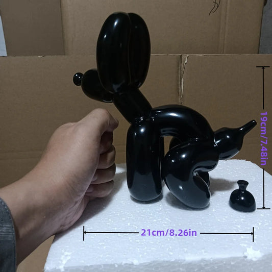 Resin balloon poop dog sculpture decoration Creative living room bedroom wine cabinet cartoon animal simple modern decorative so