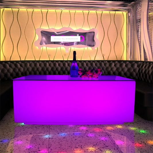 Creative Colorful Waterproof LED Bar Table Modern Coffee Tables 16-Color Led Light Home Decoration Table With Remote Controller