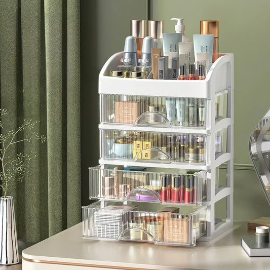 2025 Drawer style Storage Box Transparent Jewelry and Skincare Storage Box Large Capacity Desktop Items Dustproof