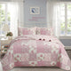Spliced Quilt Set, Pre-washed Fitted Sheet Quilt Cover, Flower Sea Design, Comfortable and Skin-friendly, Breathable and Soft