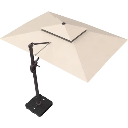 Umbrellas Double Top Heavy Duty Windproof with 360-degree Rotation for Pool Garden Deck