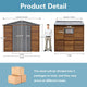 8x8 FT Wood Outdoor Storage Sheds Utility and Tool Garden Shed, Waterproof Storage Shed Large with Doors 8' x 8' Storage Shed