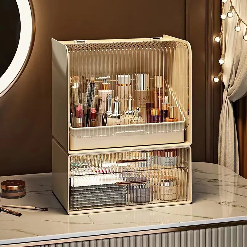 Cosmetics Storage Box Dresser Skin Care Products Shelf Lipstick Makeup Brush Desktop Large Capacity Organizing Box