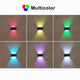 Solar LED Spotlight Outdoor Waterproof Upper Lower Lighting Porch Lights Solar Powered Streetlight for Balcony Courtyard Garden