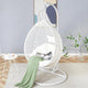 Hanging Egg Chair Outdoor,Rattan Swing with Foldable Basket,Hammock with Metal Stand,Lounge for Garden Backyar