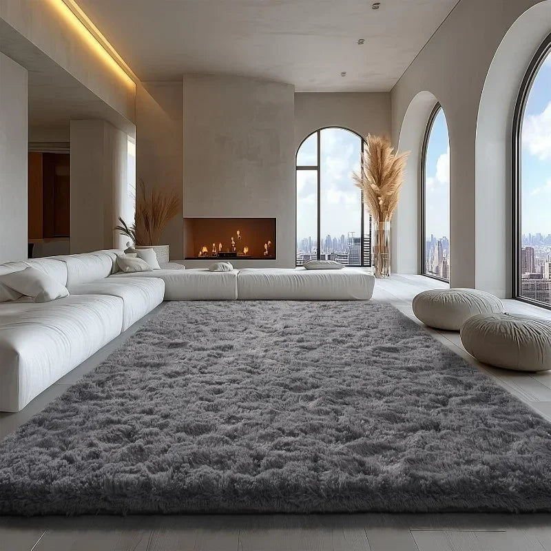Area Rugs for Living Room, 6x9 Ft Carpet Fluffy Fuzzy Soft Shag Aesthetic Plush High Pile Throw Rug for Bedroom, Kids Room