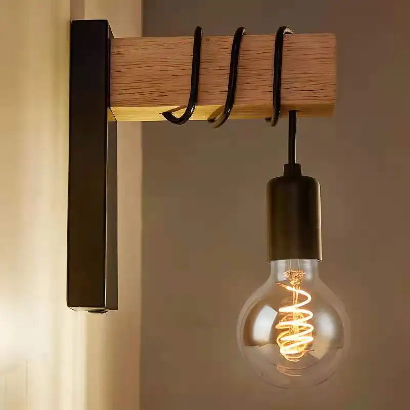 Wall Lamps  Garden Light Retro Wooden Kinkiety Na Sciane Wall Lamps Home Decor Wall Sconse for Living Room