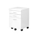 Contemporary White Mobile File Cabinet with Printer Stand 3-Drawer Office Furniture Laminate filing cabinet