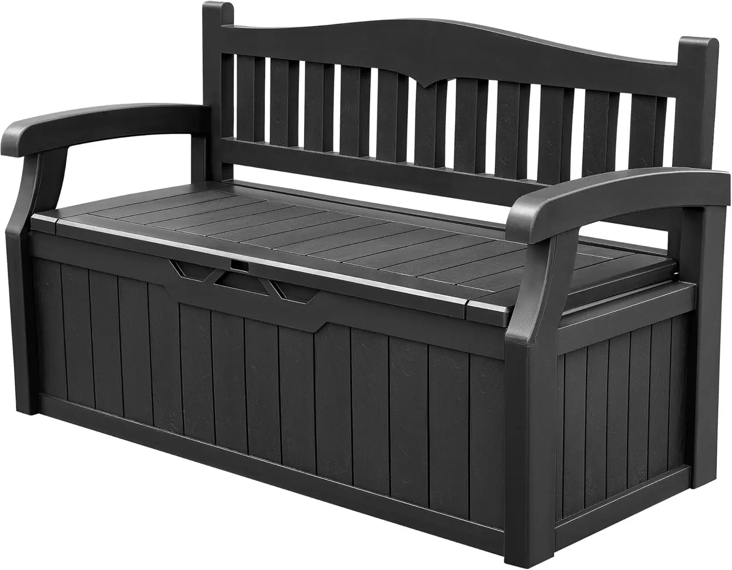 80 Gallon Storage Bench Deck Box lockable for Patio Furniture, Garden Decor and Outdoor Seating for Cushions, Garden Tools and P