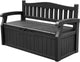 80 Gallon Storage Bench Deck Box lockable for Patio Furniture, Garden Decor and Outdoor Seating for Cushions, Garden Tools and P