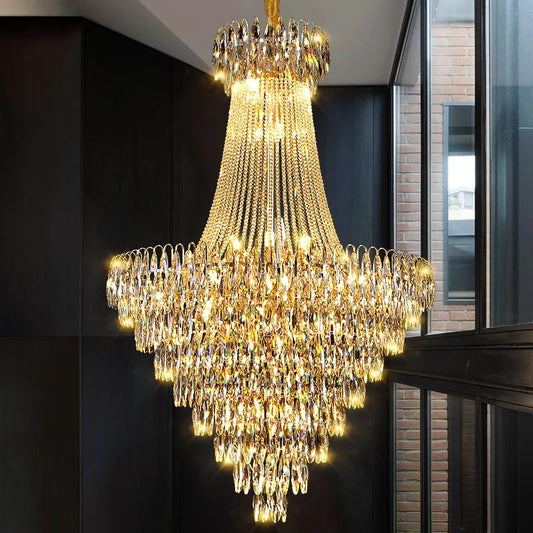 Nordic Modern Crystal Chandelier Wedding Hall Villa Hotel Hall Living Room Home Decoration Ceiling Light Luxurious Pendent Lamp.this beauty will arrive 22-44 days