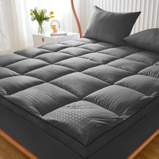 Extra Thick California King Mattress Topper Cooling Mattress Pad 2 Inch Deep Pocket Soft Support Breathable Machine Washable 3D