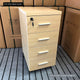 Solid Wood Simplicity Modern White Activity with Lock Small Mobile Cabinet
