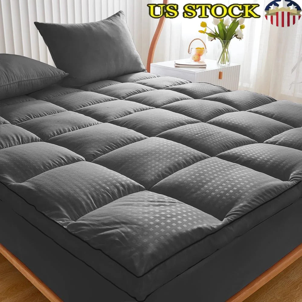 Extra Thick California King Mattress Topper Cooling Mattress Pad 2 Inch Deep Pocket Soft Support Breathable Machine Washable 3D