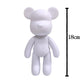 Vinyl White Bear Figure DIY Graffiti Handmade Bear Statue Painting Fluid Pigment Vinyl Graffiti Figurine Decoration Kid Toy Gift