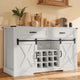 Coffee Bar Cabinet, Farmhouse Sideboard Buffet Table with Storage, Wood Credenza Console Cabinet with Doors and Shelves