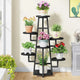 7 Tier Plant Stand Indoor for Multiple Plants, Wooden Corner Plant Pots Holder Rack Flower Stand Tall Shelf Planter Organizer